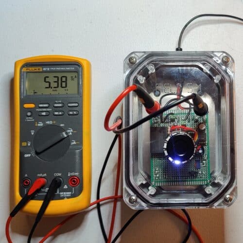 The FS-24-4SG 4-20 mA Signal Generator, showing 5.38 mA current with the dial nearly at zero.